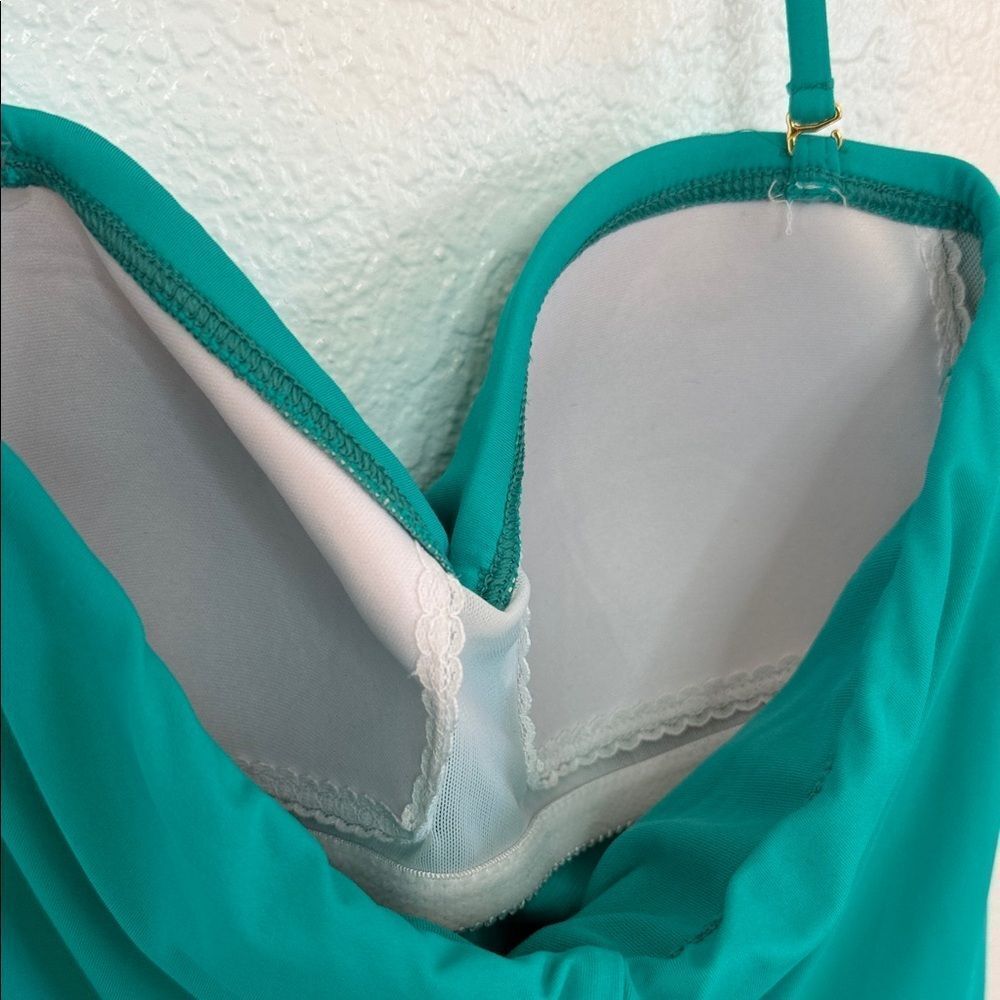 Ralph Lauren Y2K vacation Teal One Piece Swimsuit - Picture 9 of 10